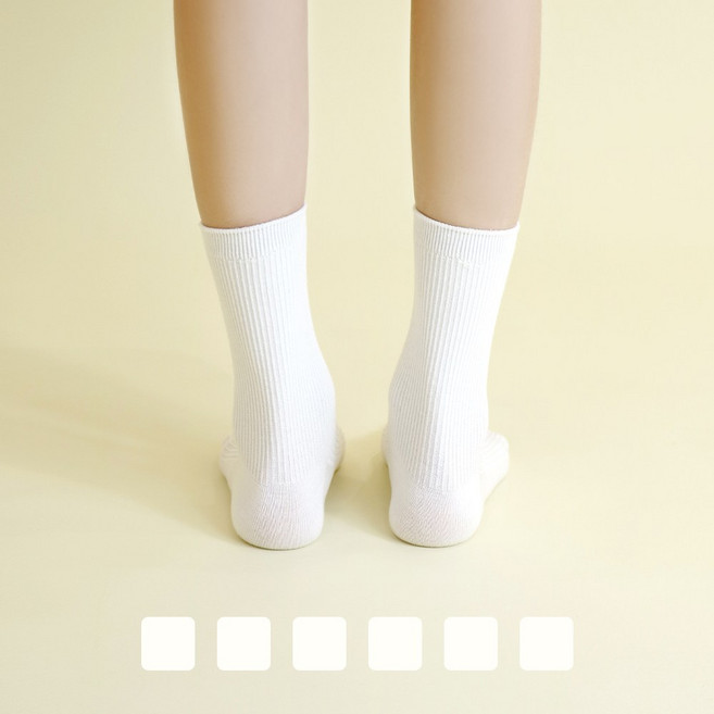 마이싹 베이직 잔골지 장목양말 6켤레