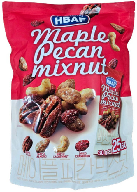 바프 HBAF 메이플 피칸 믹스넛 750g, 1개