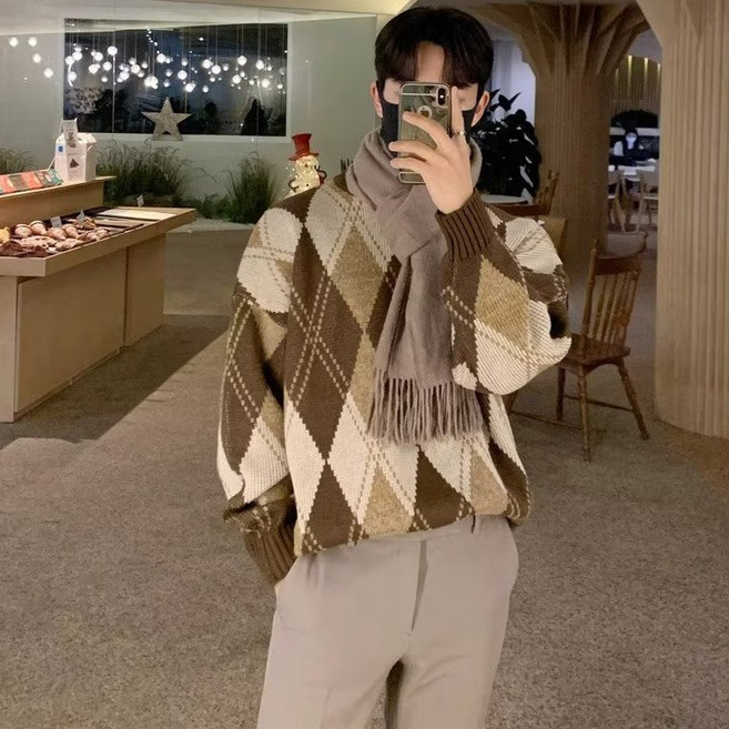 [퀸앤조이] 여성 봄가을 니트 브이넥 포근 후드 스웨터 드모브 빅사이즈 데일리 캐주얼