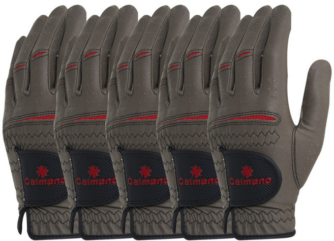 칼마노 극세사 여성용 골프장갑 브라운 왼손착용 5장세트, 5개