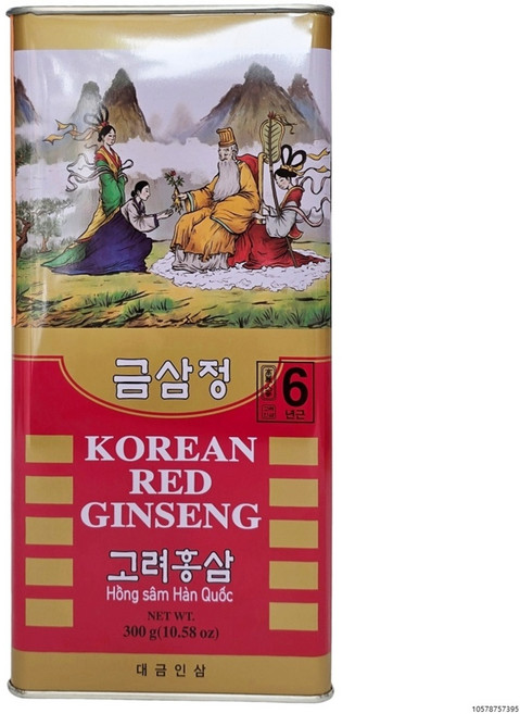 고려홍삼 6년근 건홍삼 캔 특대편(10뿌리이하) 금산홍삼 말린홍삼 홍삼뿌리 국내산 검사품, 300g, 1개