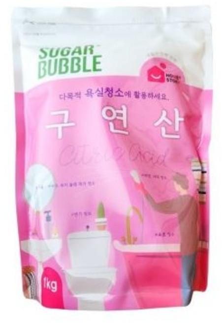 (1kg) 슈가버블 홈스토리 구연산/가루/다용도/다목적/가정용/파우더/화장실/변기/욕실/찌든때/얼룩/물때, (1kg) 슈가버블 홈스토리 구연산/가루/다용도/다목적
