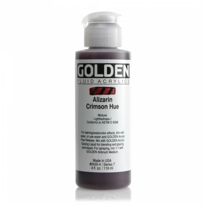 골든 FLUID 아크릴 119ml [2435 Alizarin Crimson Hue S7], 단품, 단품 - 쿠팡