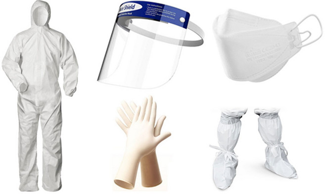 일회용 방진복 방역복 방호복 보호복 정비복 작업복 레벨D 5종 세트, L, 1개