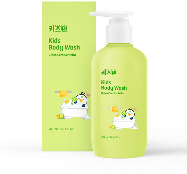 키즈텐 아기 유아 어린이 키즈 초등학생 약산성 순한 버블 목욕 바디워시, 1개, 300ml