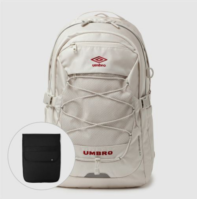 Umbro 엄브로 에너제틱 백팩 (29L)_ 구성품 노트북 파우치 베이지(UQ123CBP18) UQ123CBP18_BGY1 410263