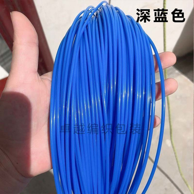PE塑膠仿藤條 圓實心 編織材料 DIY手工, 深藍色（2.4mm實心）一斤, 1個