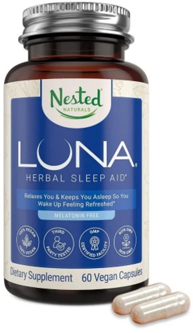 루나 Luna Sleep Aid 허브 60캡슐, 1개, 60정 - 쿠팡