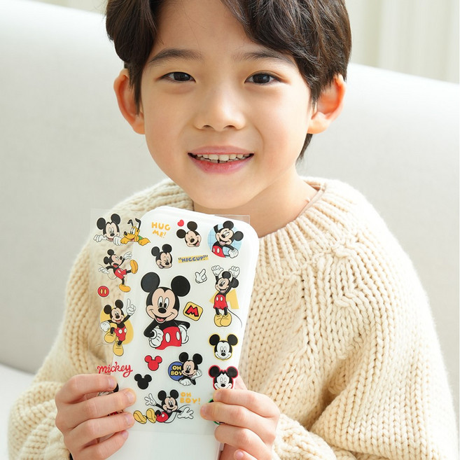 디즈니 글로우 데코스티커 방수 반영구 굿즈 꾸미기 스티커 답례품, 1개, 11 미키 앤 홀리데이 / 글로우데코