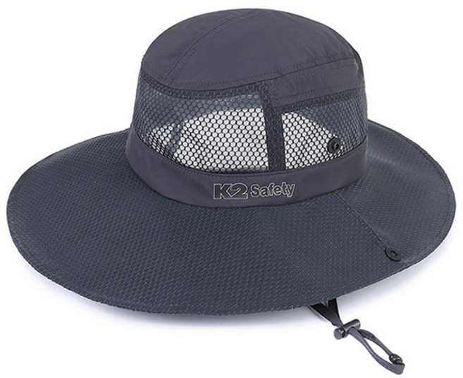 K2 등산 모자 메쉬 햇 자외선 차단 햇빛 가리개 낚시 캠핑용, 다크그레이