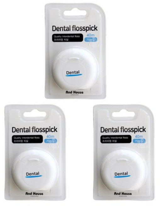 덴탈 치실 가는실 40m, 1개입, 3개