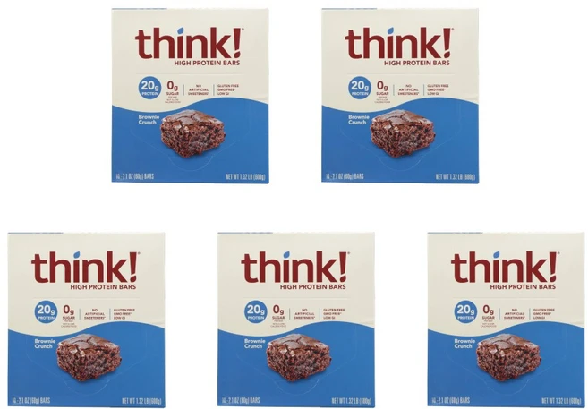 띵크 하이 프로틴 바 브라우니크런치 60g 10개입 5개 - 쿠팡