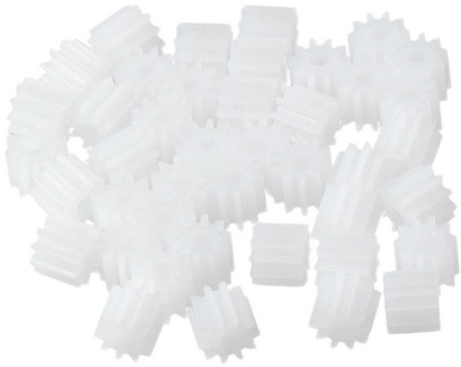 50PCS 플라스틱 기어 흰색 10 모델 102A 감속 RC 자동차 로봇에 대