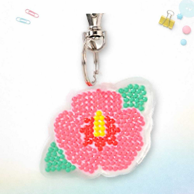 SCS 민화샵 대한민국 보석십자수 키링 무궁화 호국보훈 반짝이 DIY 공예 애견키링