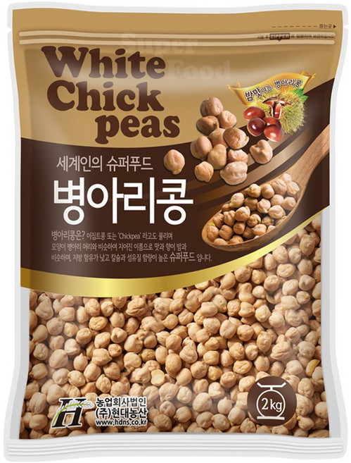 현대농산 수입 병아리콩 밤콩 이집트콩 2kg, 1개