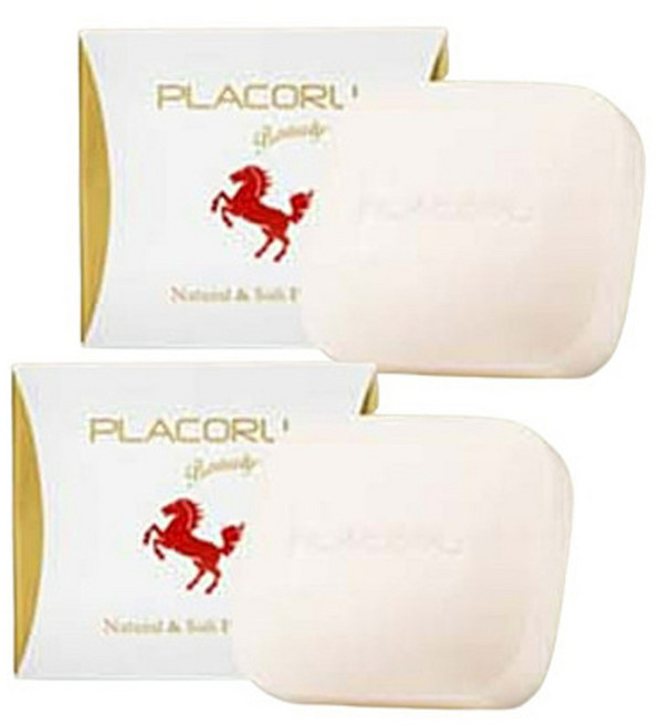 프라코루 태반 한방비누 말태반원액 영양공급 천연원료 세정력 피부진정 탄력, 100g, 2개입