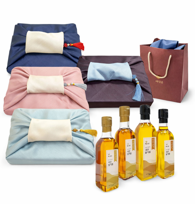 해담은 국산 참기름 들기름 선물세트 단체선물 집들이 환갑 거래처 답례품 이사선물, 1개
