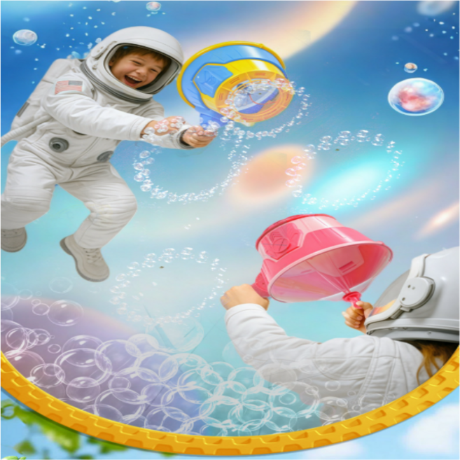 [당일 출고] 비누방울 자동 버블건 버블 확성기 대형 비눗방울 비누방울기계 물총 버블머신 틱톡인기 여름 워터파크 장난감 사은품 랜덤증정, 1개, 핑크