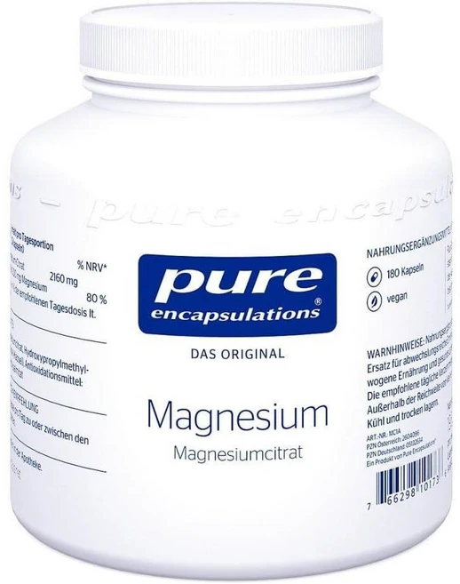 독일 Pure Encapsulations 마그네슘 구연산 시트레이트 180 캡슐, 1개, 180정 - 쿠팡