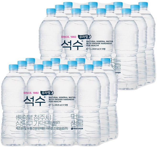 석수 하이트진로음료 생수, 1L, 24개