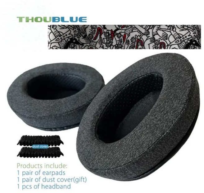 THOUBLUE-스틸시리즈 Arctis 7 7p 9 9X 프로 이어폰 교체용 이어 패드 메모리폼 커버 이어패드 헤드폰, [16] 4 and band3, 1개