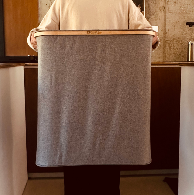 코지테일러 프리미엄 투웨이 접이식 대용량126L 빨래 바구니 B134