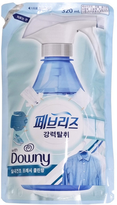페브리즈 실내건조 프레시클린향 섬유탈취제 320ml / 리필형, 1개
