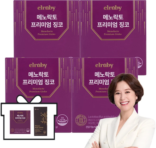 [유통기한 2026-07-05까지] 메노락토 프리미엄 징코 30캡슐, 30정, 4박스 - 쿠팡