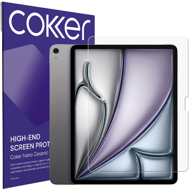 코커 아이패드 에어 11 13 M4 종이질감 블루라이트차단 저반사 지문방지 항균 액정보호필름, 1개, 페이퍼필
