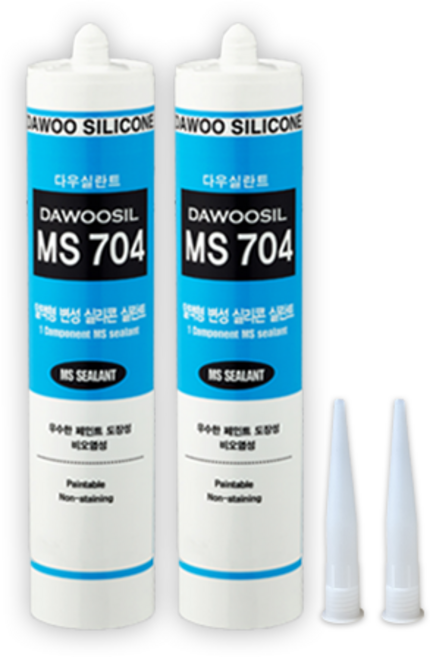 에스테크 방수 우레탄 변성 실리콘+외부용+크랙보수+비오염MS 704(노즐 포함) 백색, 2개