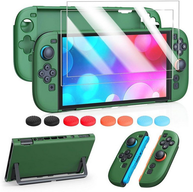 FYOUNG Protective Case for Nintendo Switch 2 2025 Slim Hard Shell Accessories Scratch&Shock Prot, 솔리드 그린