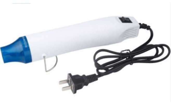 手持熱風槍 110V 300W 熱縮套管 貼膜 彩繪 熱縮膜 手機包膜 軟陶 三個月保固, 1個, 白色