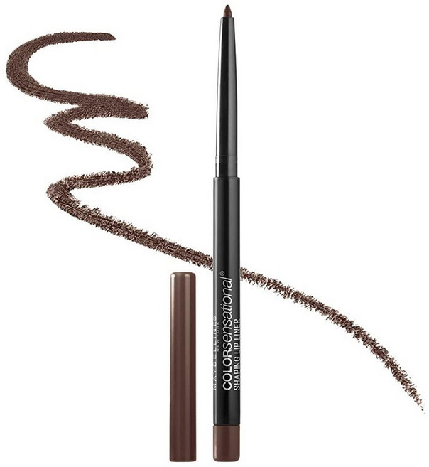 Maybelline New York Color Sensational Shaping 립 라이너 메이크업 로우 초콜릿 0.3g(0.01온스), 디바인 와인