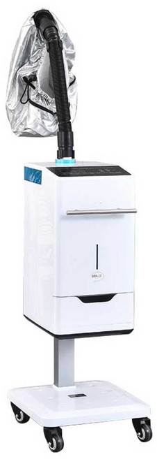 헤어 스팀 미스트 기기 화이트 헤어스티머 스탠드, 상세페이지 참고, 3. 더블 헤드 화이트