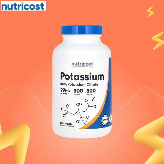 뉴트리코스트 구연산 칼륨 포타슘 Potassium Citrate 99mg 500정, 1개 - 쿠팡