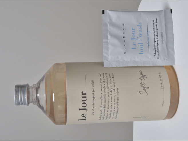 [정품출고] 르주르 소프트 일반 액체세제 중성세제 [프레시 가든] 1L *1개 +삶는 클리닝 본품 25g *1개 증정, 1개