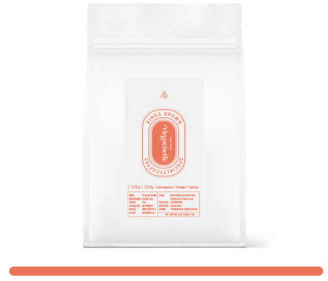 [킹스브라운 예가체프] 꽃향과 허브향이 느껴지는 에티오피아 예가체프 첼베사 싱글로스팅 커피, 1개, 200g, 홀빈(분쇄안함)