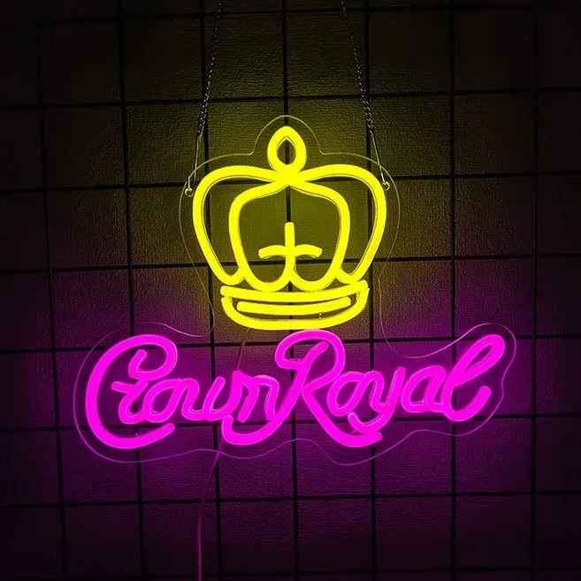 벽 장식용 버팔로 위스키 네온 사인 Jameson/Maker Mark/Crown Canadian Whiskey Signs for Man Cave Pub, 09 H