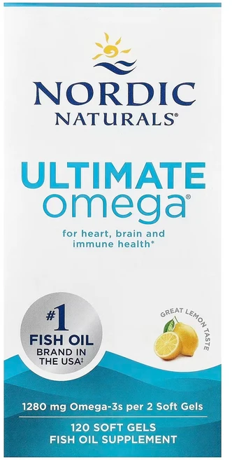 노르딕 내추럴스 오메가3 Ultimate Omega 오메가 1280mg 소프트젤 120정 (소프트젤당 640mg), 1개 - 쿠팡
