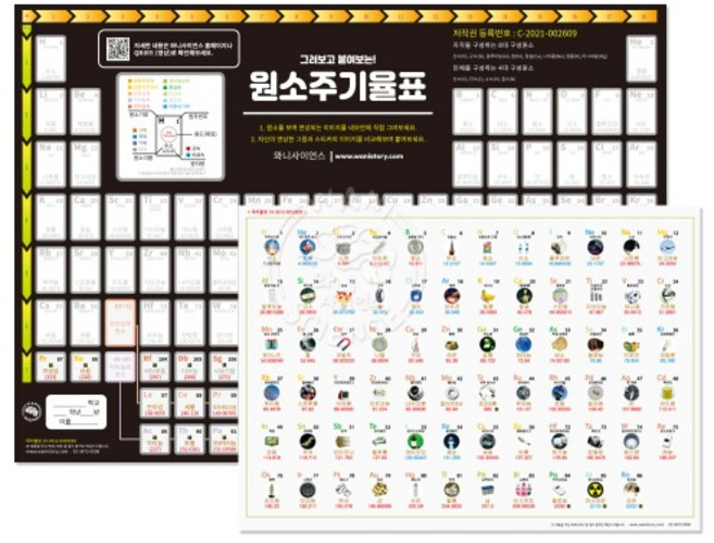 그려보고 붙여보는 원소주기율표(5인세트)