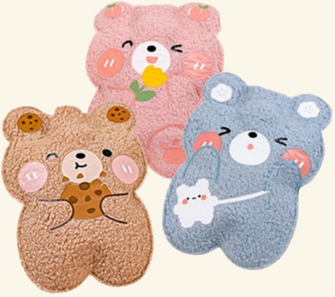 캐릭터 물주머니 500ml 귀여운 온수주머니 보온 미니 핫팩 온수주머니인형 손찜질팩, 1개, 2개 (색상랜덤)