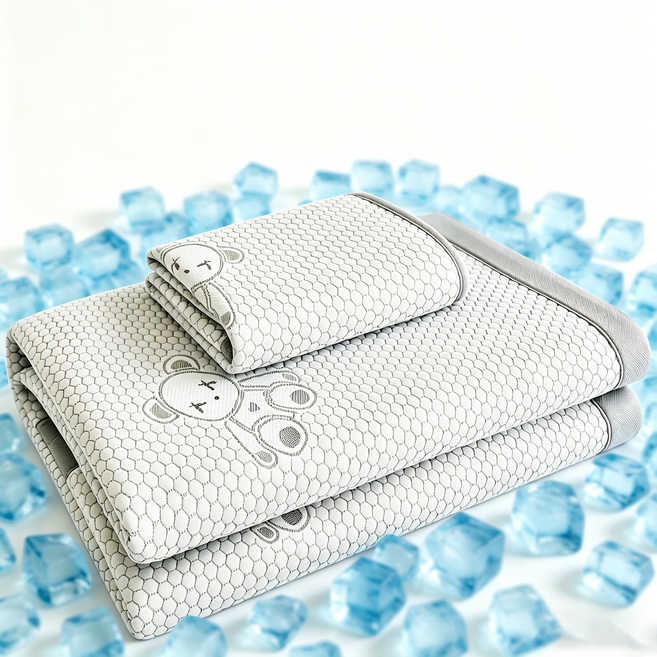 Roomxyd 냉감패드 쿨잠 쿨매트 여름 쿨링 냉패드 아이스 침대패드, 그레이