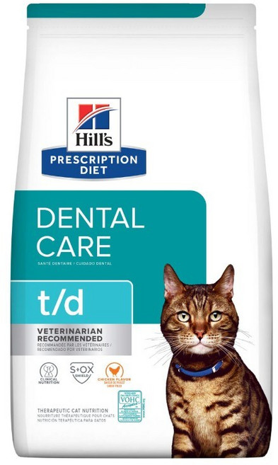 힐스 프리스크립션 다이어트 t/d td 반려묘용 사료 1.5kg, 구강/치석관리, 1개