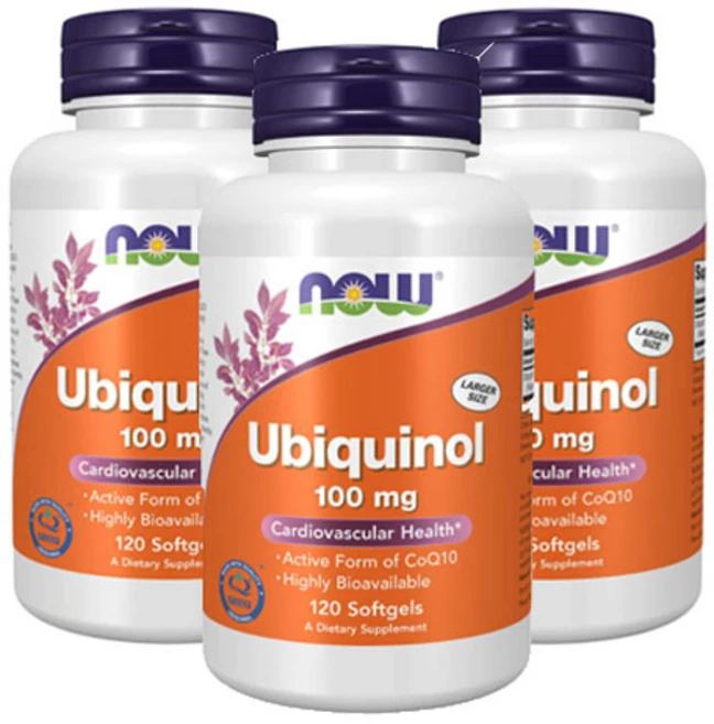 [2+1] Now Foods 나우푸드 유비퀴놀 100mg 120정 Ubiquinol coQ10 코엔자임Q10 코엔자임 큐텐 코큐텐 고약사 약들약 3개 - 쿠팡