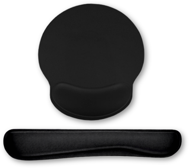 레비오 손목편한 메모리폼 팜레스트 키보드 마우스 손목 받침대 세트, 1개, 블랙