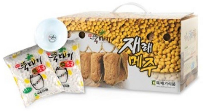 옛맛뚝배기 재래메주(햇메주)세트 [재래메주5kg(콩다섯되띄움)+소금2개+바가지], 5kg, 1개