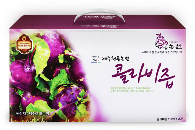 청룡농원 제주 콜라비즙 110ml, 75포, 1개, 8.25L