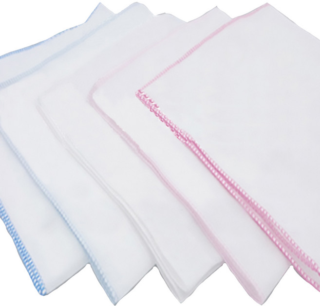 [뽀뜨로] 순면 100% 가제손수건 거즈손수건 x 10장 x 큰사이즈 35cm (최고급) - 5종