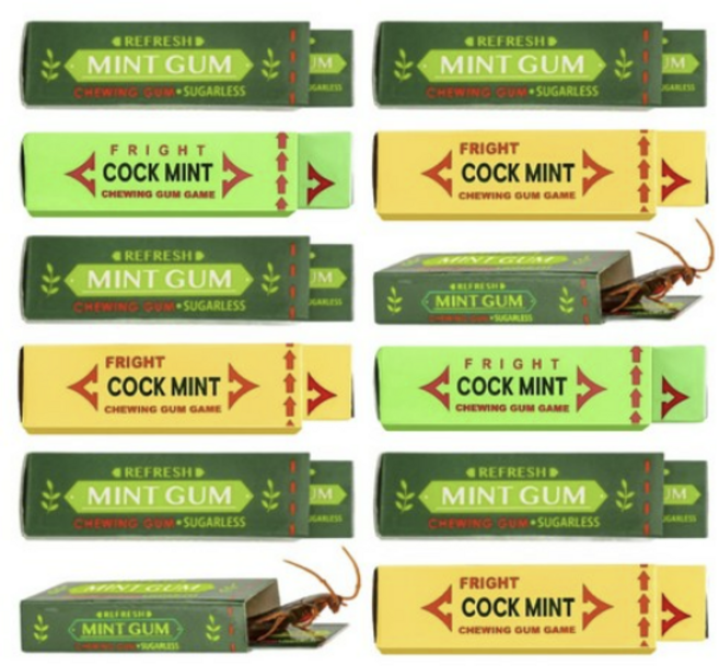 스투피드 비에이비오 속았다 엽기 벌레 껌 장난감, 랜덤발송, 12개