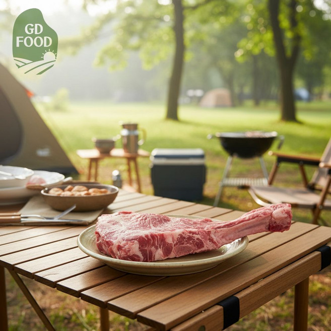 건담농수산 한돈 돈마호크 스테이크 돼지토마호크 캠핑 펜션요리 도끼삼겹살, 300g